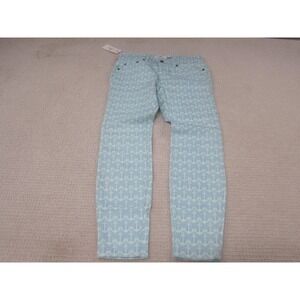Vineyard Vines Jeans Womens 2 Hazy Blue Anchor Dot Print Skinny Stretch Nautical